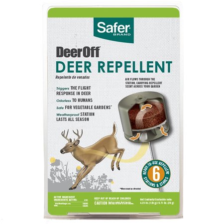 SAFER BRAND Deer Off Repellent Station Stake For Deer 6 pk, 6PK 5962